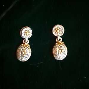 Napier Silver / Gold Dangle Earrings. Dangles Are lightweight go with everything